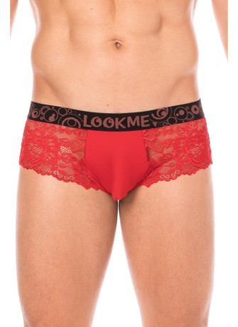 Mini-Pant rouge en dentelle délicate - LM2006-68RED